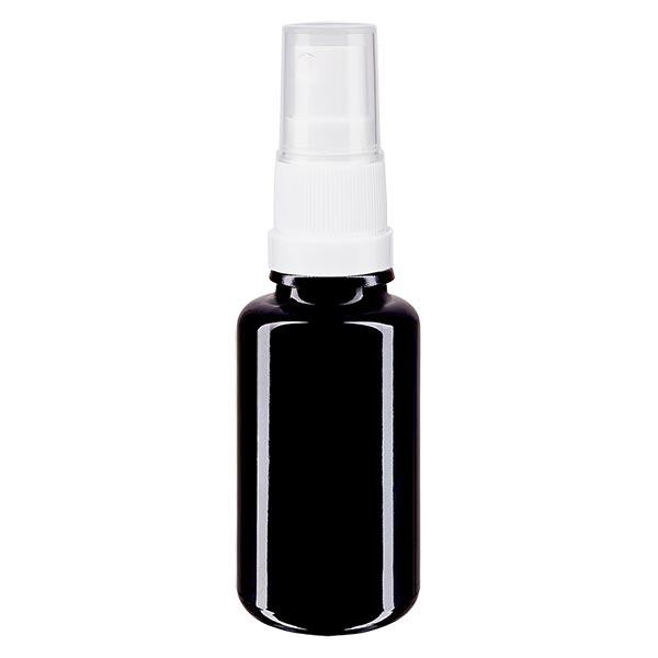 Apothekenflasche violett 20ml Sprayaufsatz weiß