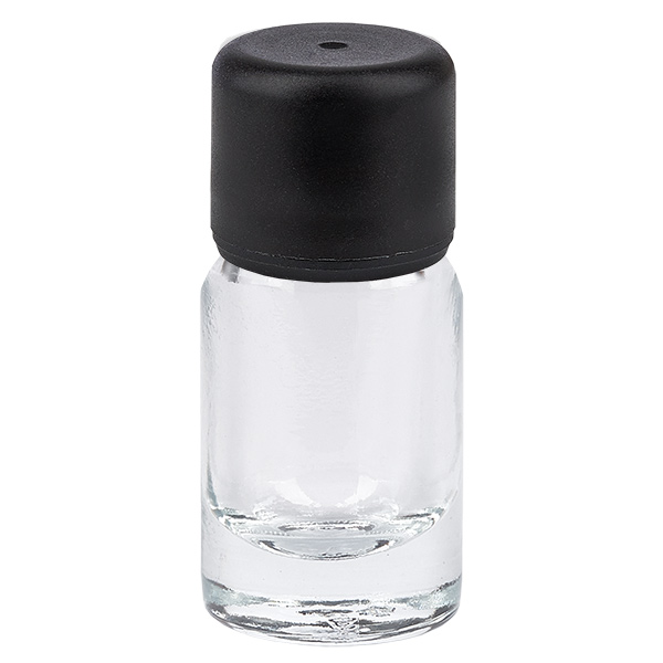 5ml Flasche 6mm Schraubverschluss schwarz Standard ClearLine UT18/5 5ml Flasche 6mm Schraubverschluss schwarz Standard ClearLine UT18/5