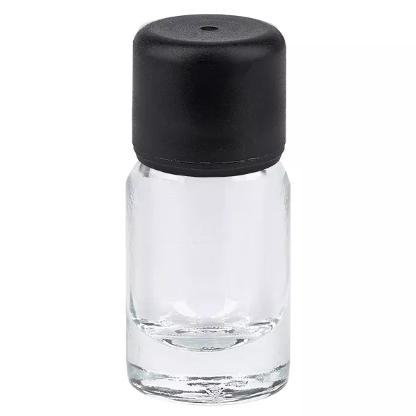 5ml Flasche 6mm Schraubverschluss schwarz Standard ClearLine UT18/5 5ml Flasche 6mm Schraubverschluss schwarz Standard ClearLine UT18/5