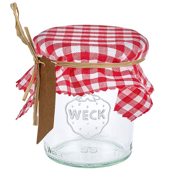 Stoff Schmuckdeckchen rot-kariert 12cm eckig