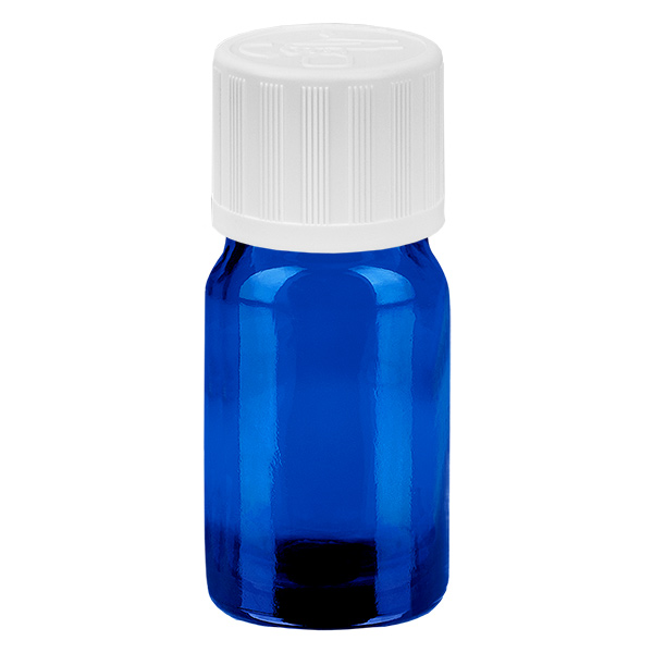5ml Flasche 11mm Schraubverschluss weiß Standard Kindersicherung BlueLine UT18/5