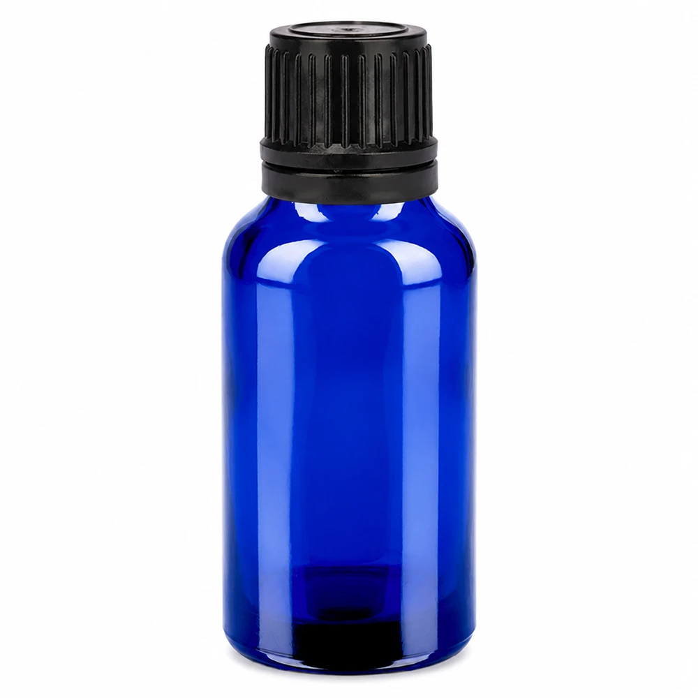Professionelle blaue Laborflasche 20ml mit dichtem Schraubdeckel für Pharmazie und Chemie