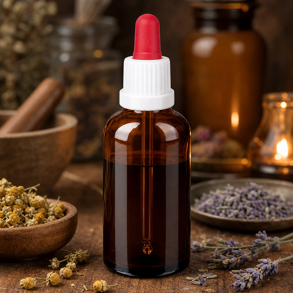 Kleine 50ml Glasflasche mit Tropfpipette perfekt für Reisen und mobile Anwendungen unterwegs