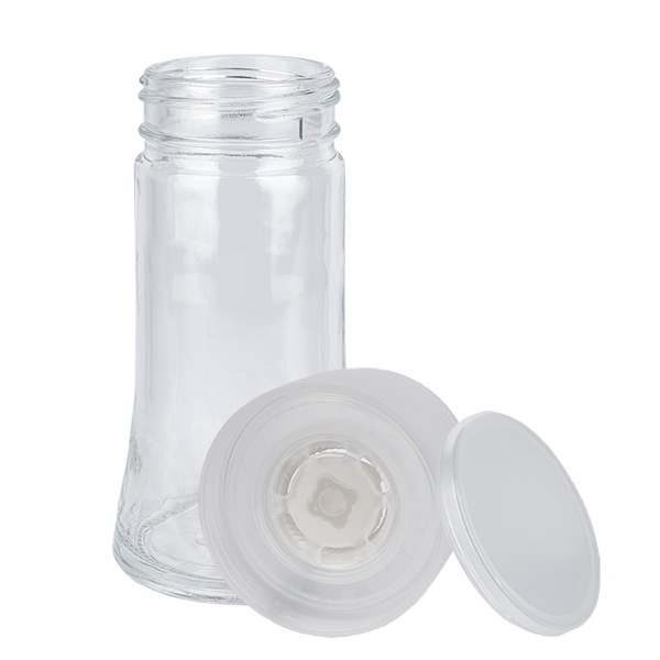 Gewürzglas Klarglas 95ml Mühlwerk Keramik transparent Gewürzglas Klarglas 95ml Mühlwerk Keramik transparent