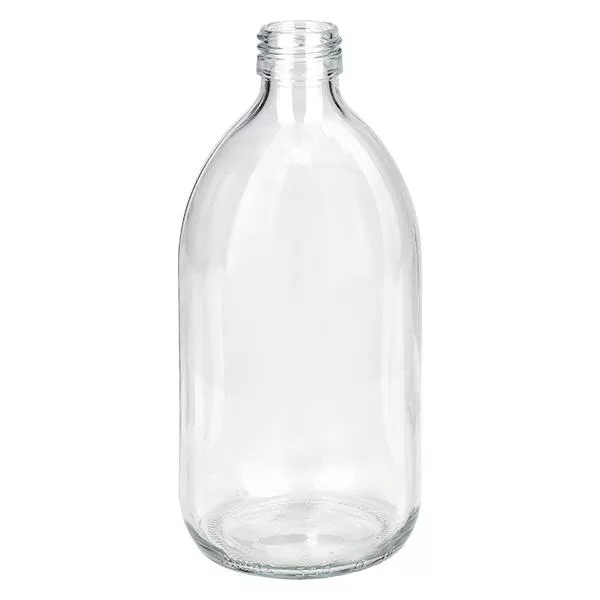 500ml Medizinflasche klar, ohne Verschluss PP28 ApoGlas 500ml Medizinflasche klar, ohne Verschluss PP28 ApoGlas