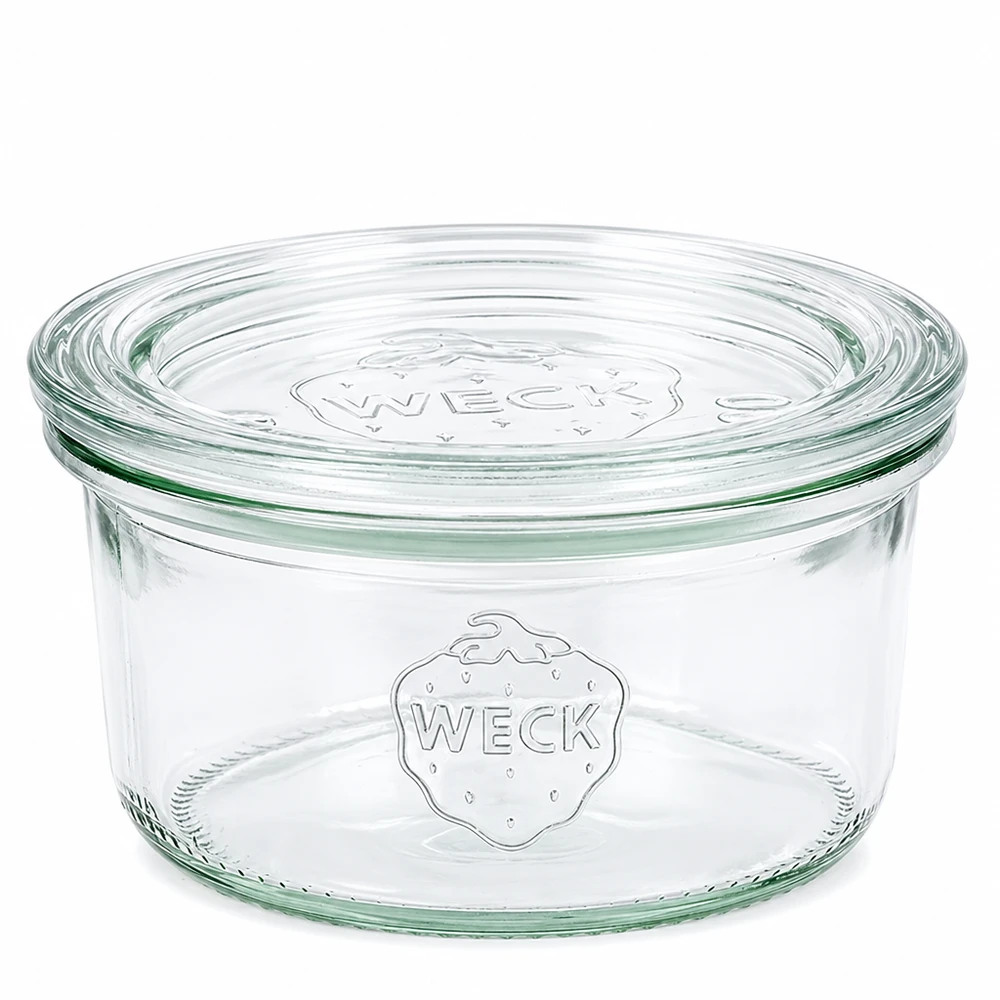 165ml Sturzglas mit Glasdeckel WECK RR80 WECK Sturzglas 165ml mit Glasdeckel RR80 Einmachglas transparent für Konservierung und Aufbewahrung