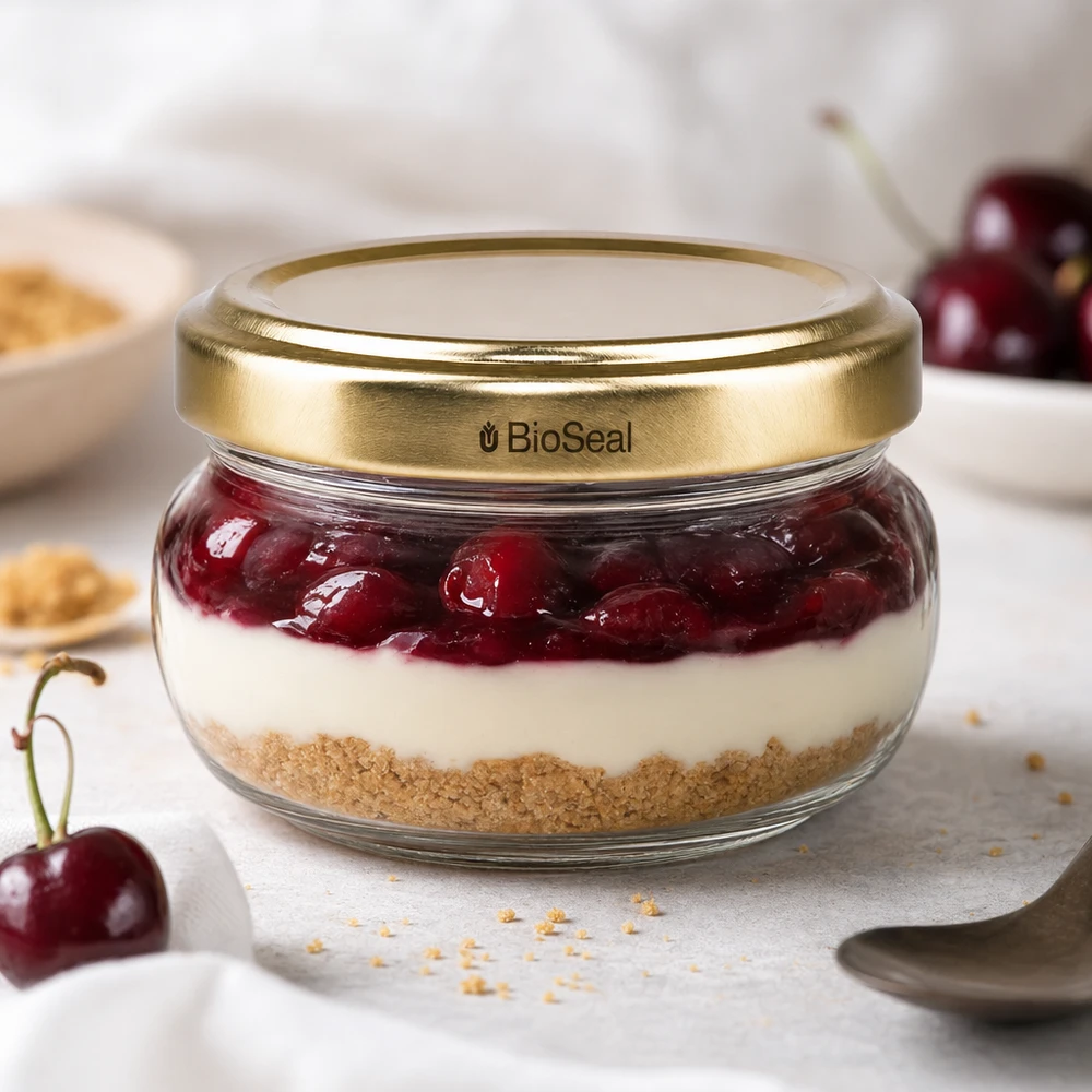 120ml Terrinenglas mit BioSeal Deckel gold UNiTWIST