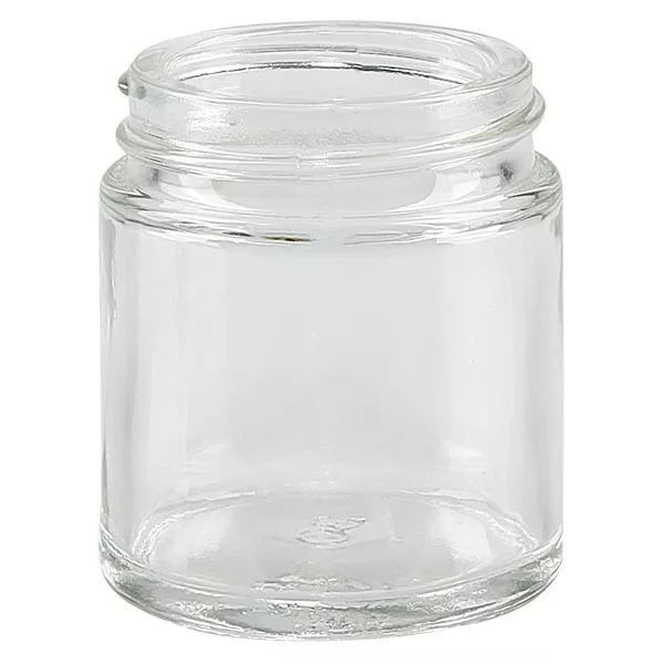30ml Glastiegel. klar ohne Deckel, Gewinde 38mm/R3 ApoGlas 30ml Glastiegel. klar ohne Deckel, Gewinde 38mm/R3 ApoGlas
