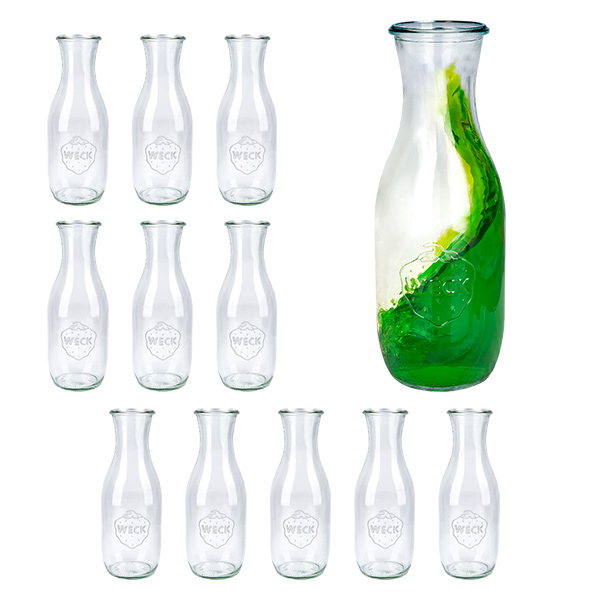 12er Set Weck Gläser 1062ml Saftflasche 12er Set Weck Gläser 1062ml Saftflasche