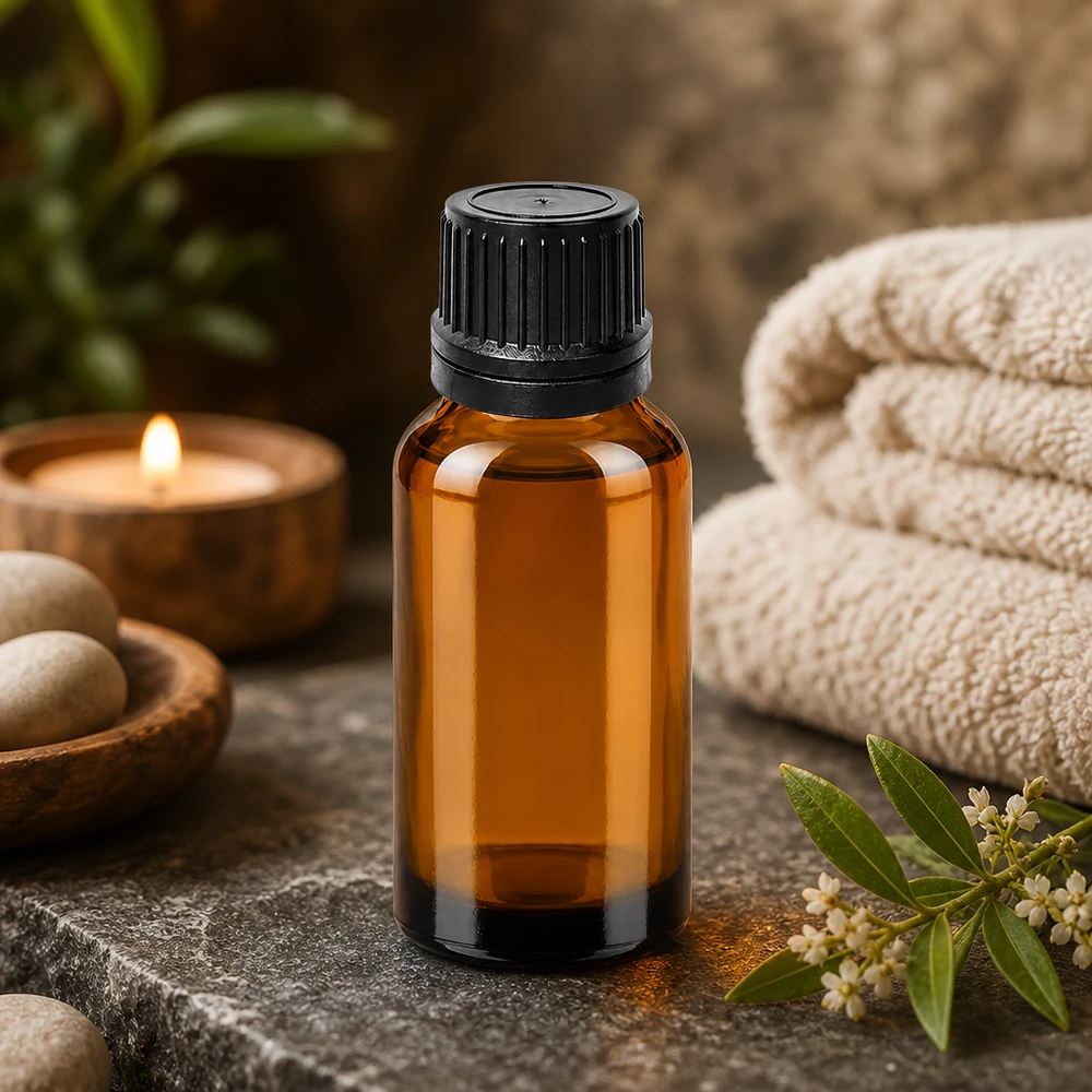 Handliche 20ml Dosierflasche mit Tropfmechanismus für Massage- und Pflegeöle