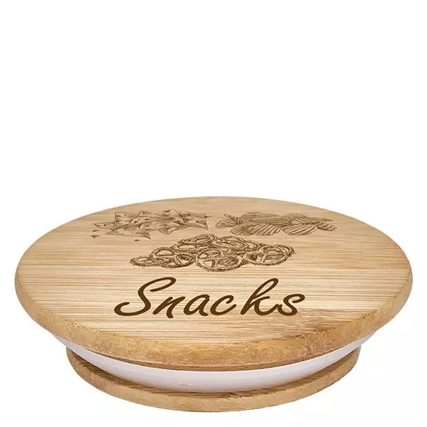 Holzdeckel "Snacks" für WECK RR100 Holzdeckel "Snacks" für WECK RR100