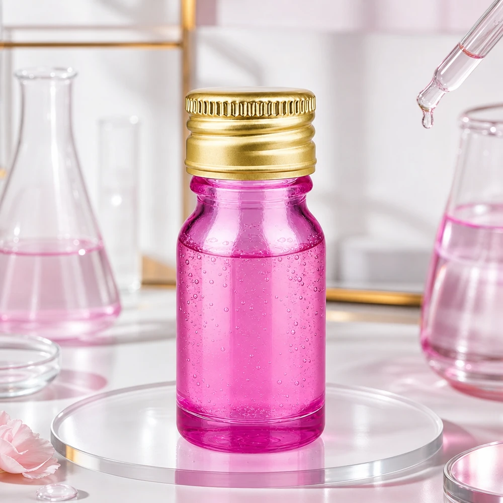10ml Purple Glasflasche mit robustem Aluminiumverschluss Gold für langfristige Lagerung