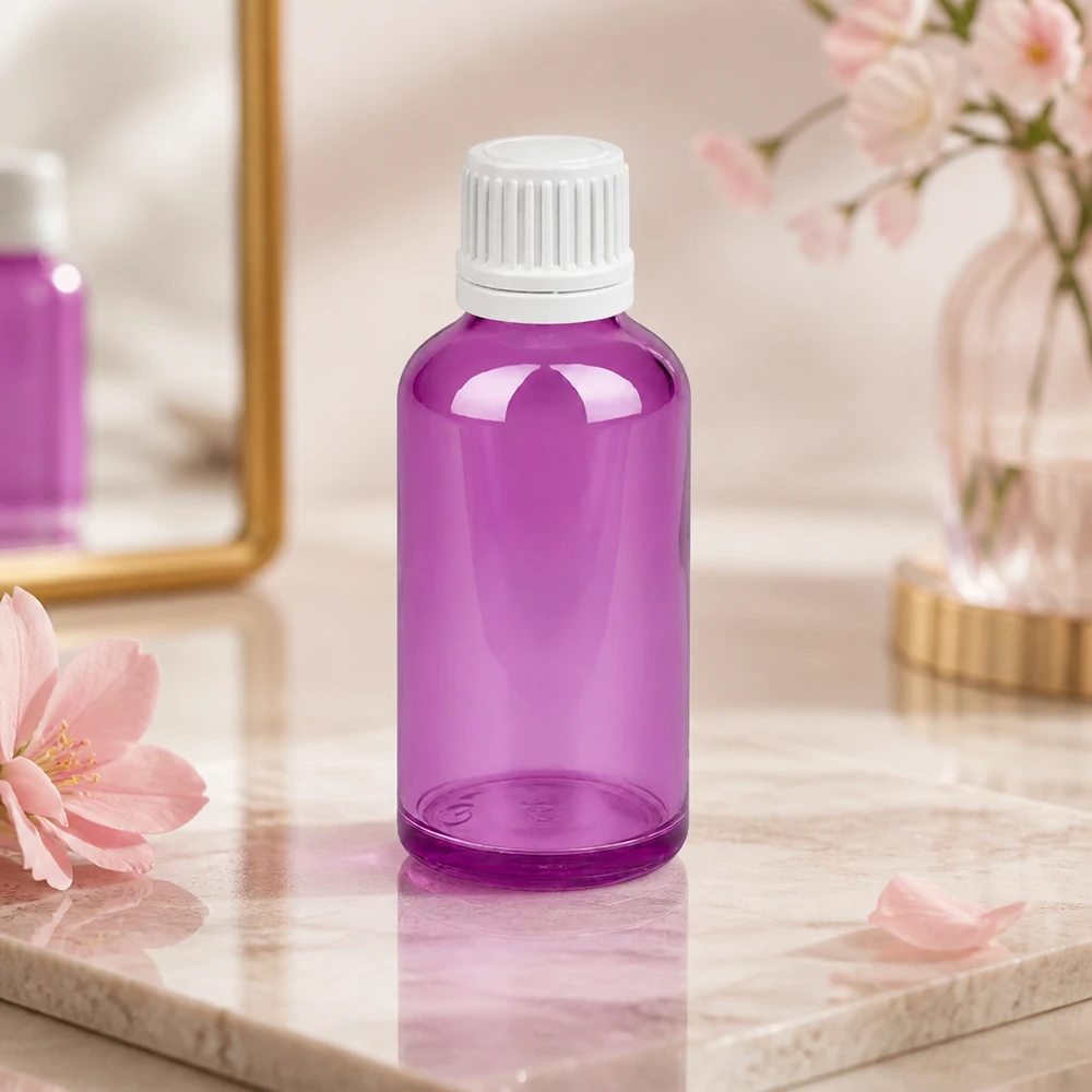 Funktionale 50ml PurpleLine Flasche mit UT18 Gewinde für pharmazeutische Anwendungen