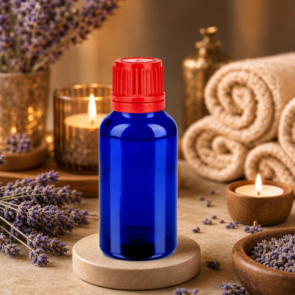 Kleine 30ml Essenzflasche aus UV-Schutzglas perfekt für selbstgemachte Naturkosmetik