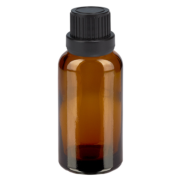 30ml Tropfflasche 2mm schwarz Originalitätsverschluss BrownLine UT18/30