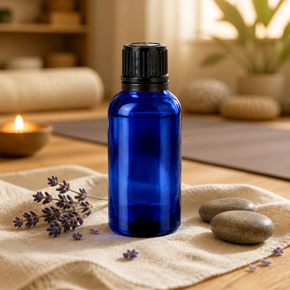 30ml SV-Flasche mit schwarzem Verschlusssystem ideal für DIY Kosmetik und Pflegeprodukte