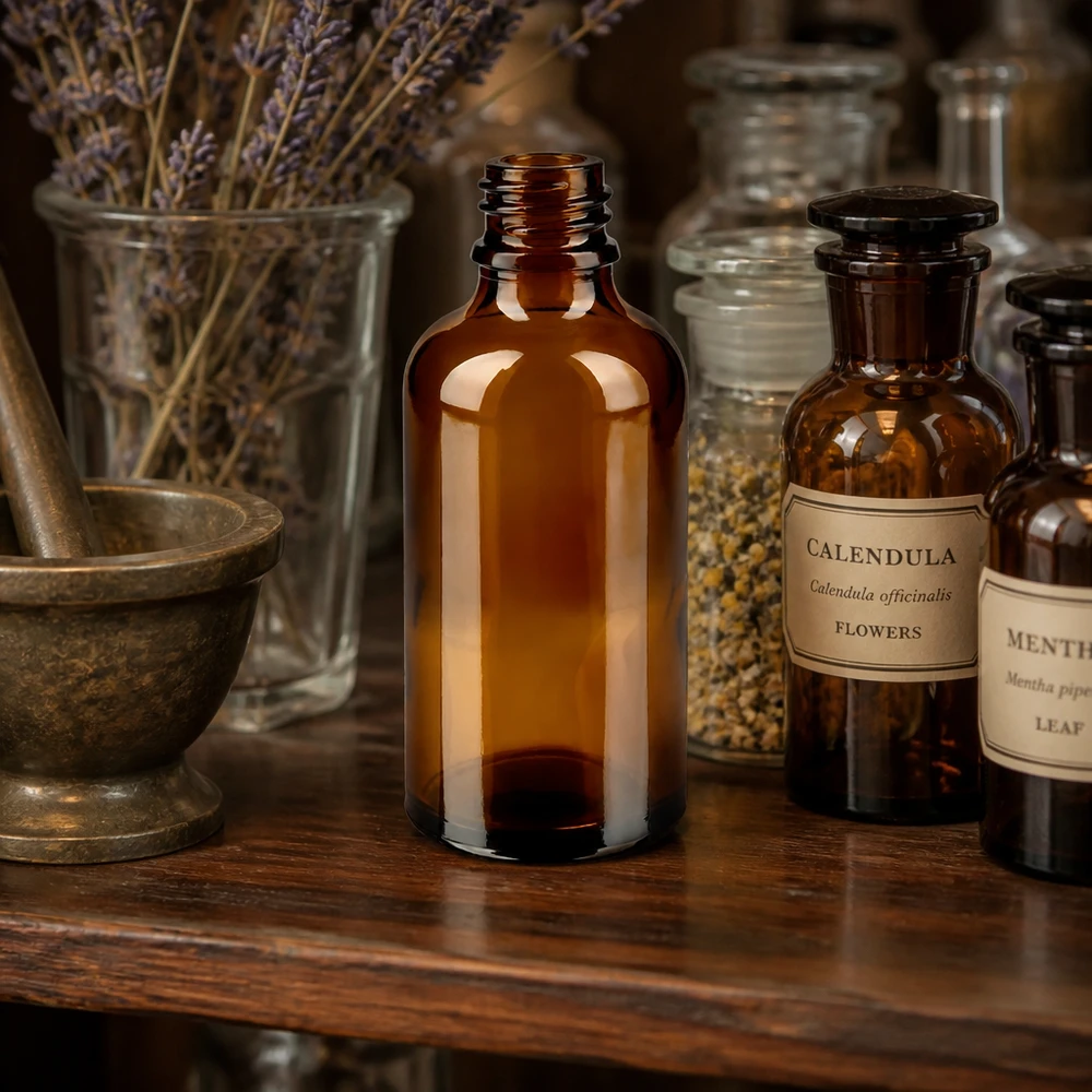 50ml ApoGlas Apothekerflasche mit robuster Glaswandung für langlebige Nutzung