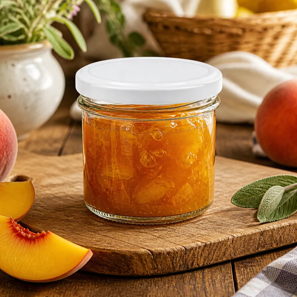 Kleines Einweckglas 125ml für Fruchtaufstriche mit weißem Deckel UNiTWIST 24 Stück