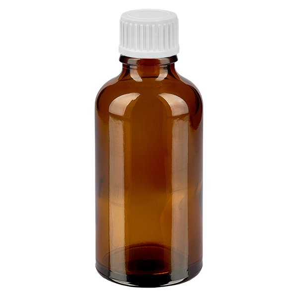 50ml Tropfflasche 0.9mm weiß Standardverschluss BrownLine UT18/50