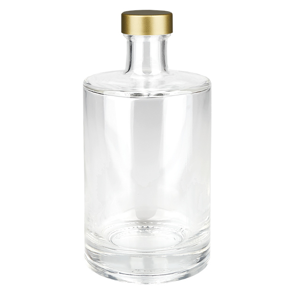 500ml Glasflasche "Galileo" + Schraubverschluss gold UNiTWIST®