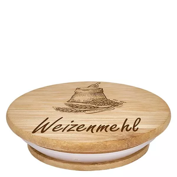 Holzdeckel "Weizenmehl" für WECK RR100 Holzdeckel "Weizenmehl" für WECK RR100