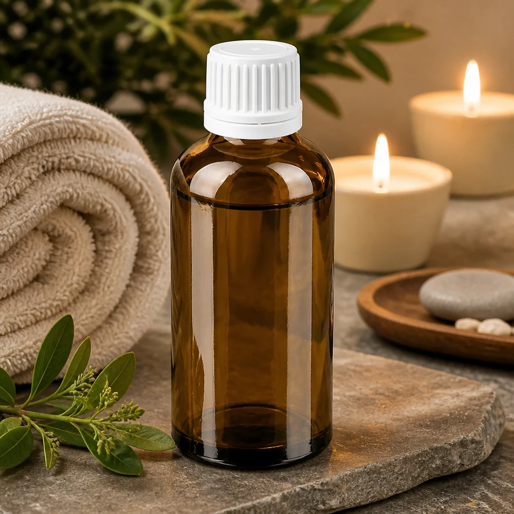 Robuste 50ml BrownLine Flasche mit optimaler Lichtschutzwirkung für empfindliche Inhaltsstoffe