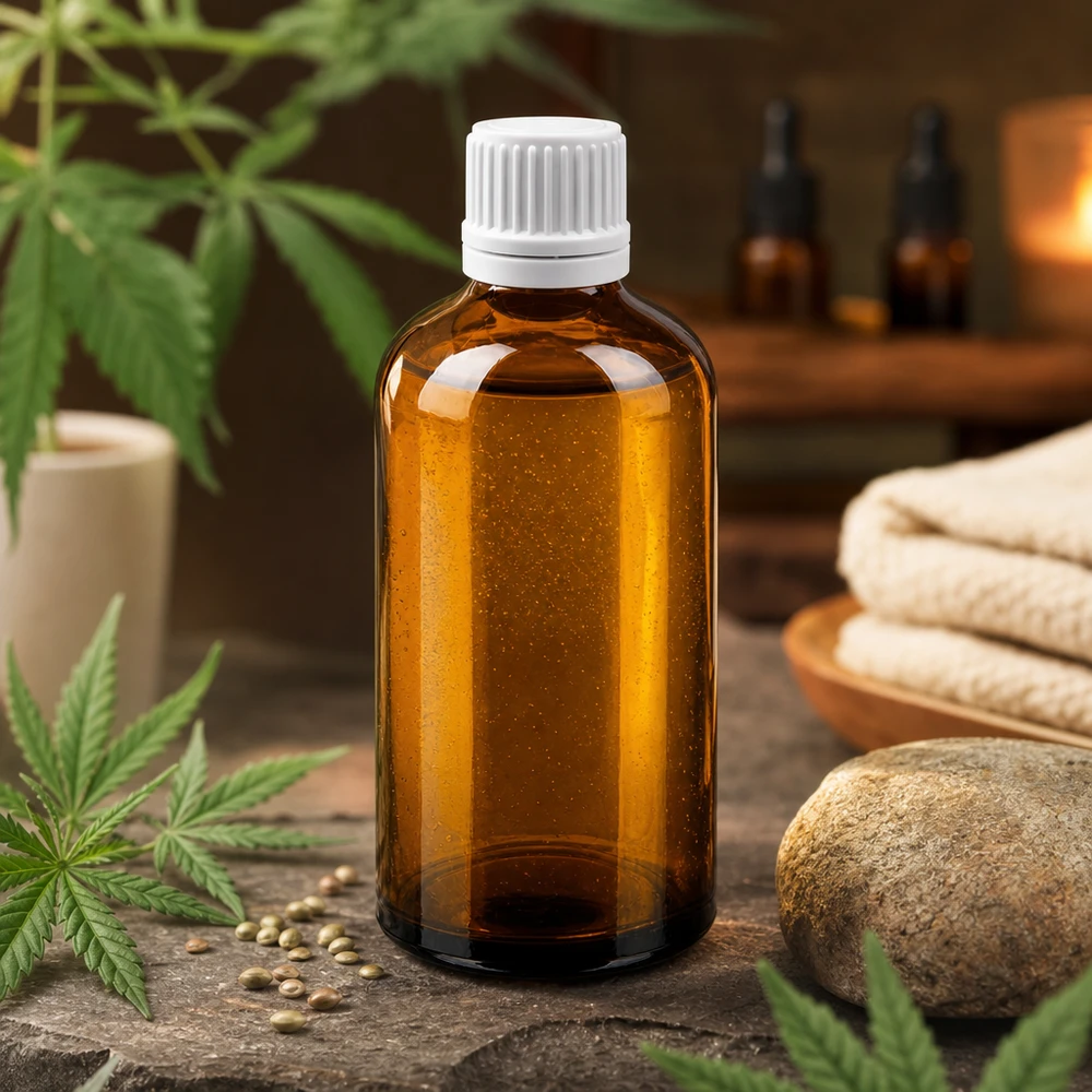 Praktische 100ml Glasflasche mit OV-System und UT18/100 Norm für industrielle Verwendung