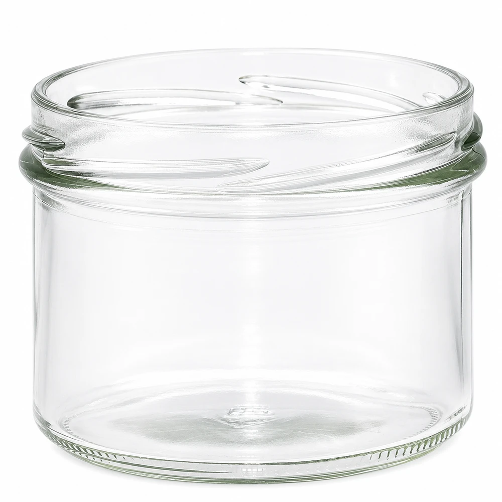 Leeres Sturzglas 225ml mit TO82 Gewinde transparent ohne Deckel für Marmelade und Konserven
