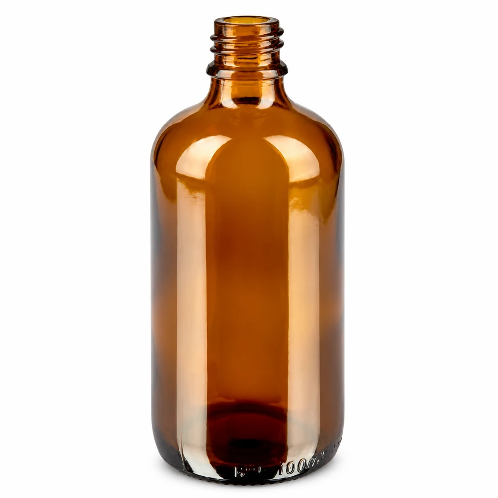 Laborqualität Pipettenflasche 100ml bernsteinfarben mit präzisem UT18 Gewindeanschluss