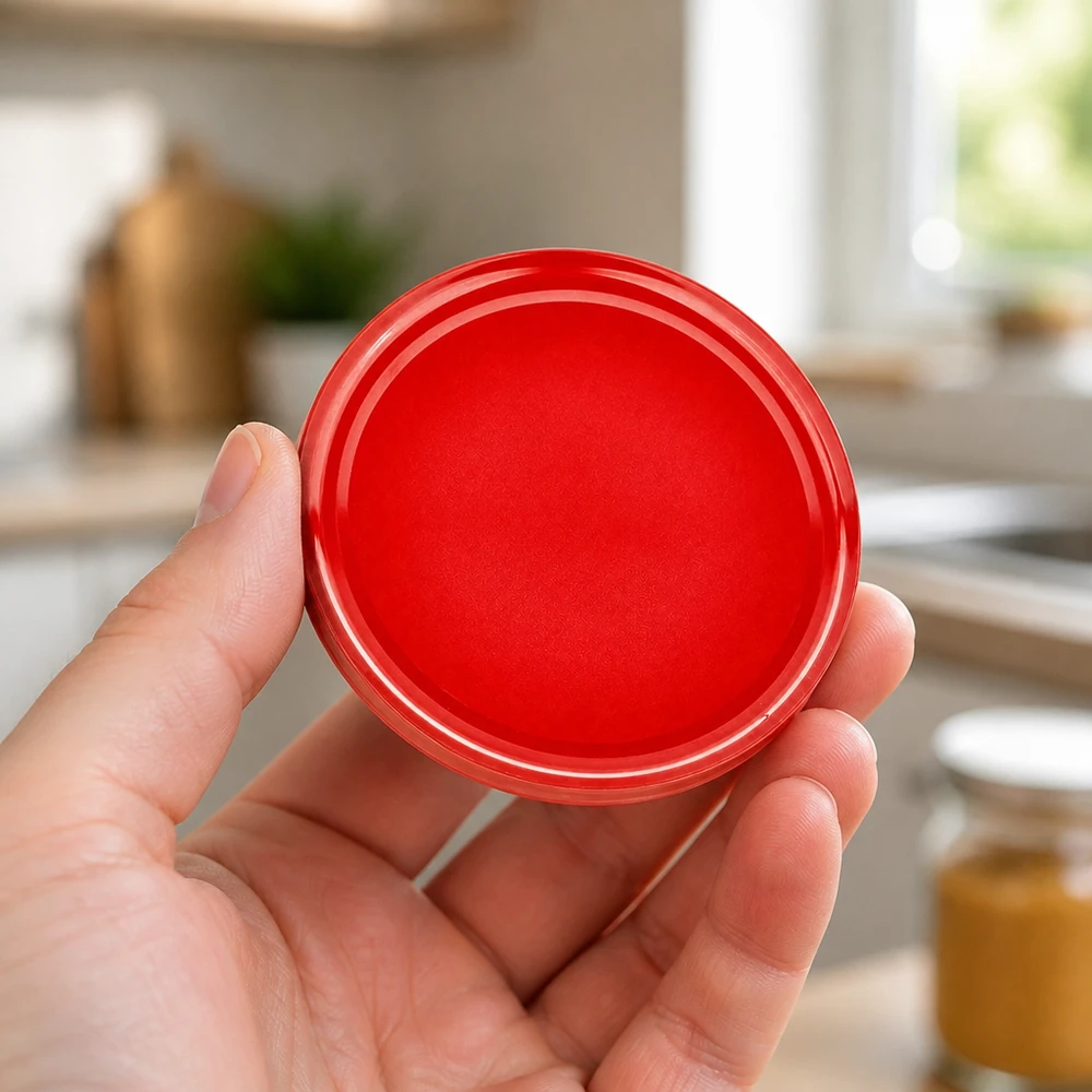 Einmachglas Deckel rot 82mm BasicSeal TO82 UNiTWIST Unterseite Gummidichtung