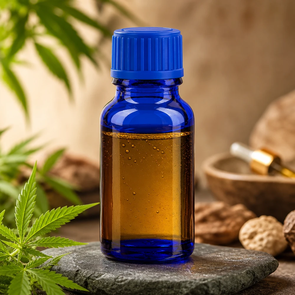 10ml blaue Glasflasche BlueLine für sichere Aufbewahrung von Naturkosmetik und Essenzen