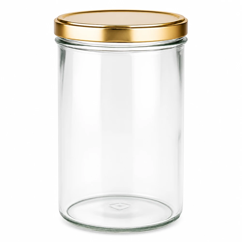 277ml Sturzglas mit goldenem BasicSeal Deckel UNiTWIST Einmachglas Vorratsglas transparent