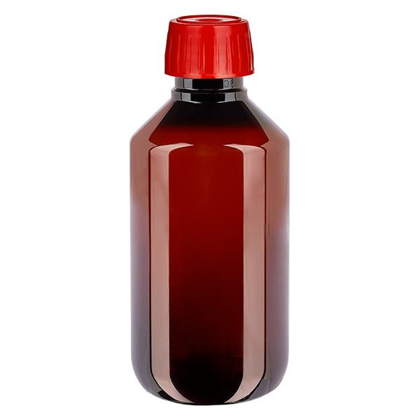 PET Flasche 200ml mit EntgasungsVerschluss rot