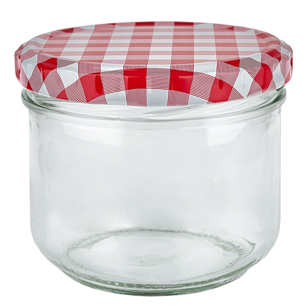 260ml Sturzglas + BasicSeal Deckel rot/weiß UNiTWIST