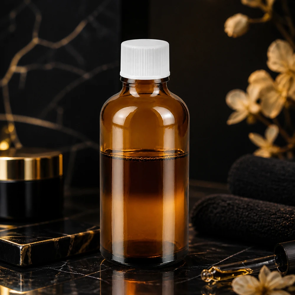 Vielseitige Braunglasflasche 50ml mit Standard-Verschlusssystem für verschiedene Einsätze