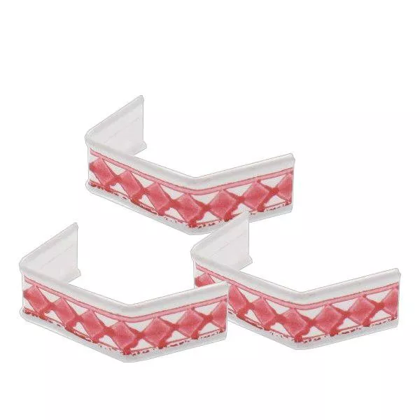 U-Clipbandverschluss rot/weiß (100er Pack) 40mm