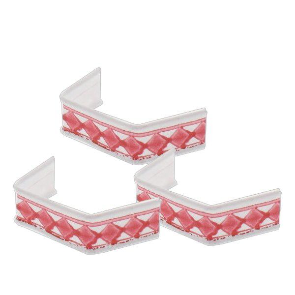 U-Clipbandverschluss rot/weiß (100er Pack) 40mm