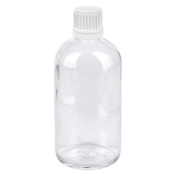 100ml Flasche 11mm Schraubverschluss weiß Originalitätsverschluss ClearLine UT18/100