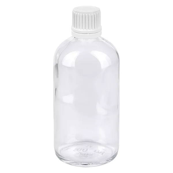 100ml Flasche 11mm Schraubverschluss weiß Originalitätsverschluss ClearLine UT18/100