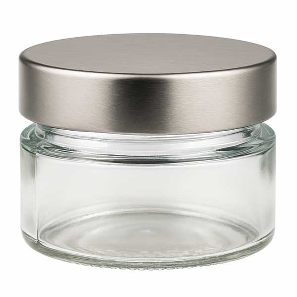 80ml Rundglas + BasicSeal Deckel silber deep UNiTWIST