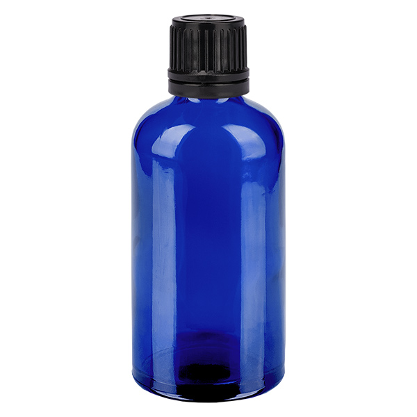 100ml Flasche 11mm Schraubverschluss schwarz Originalitätsverschluss BlueLine UT18/100