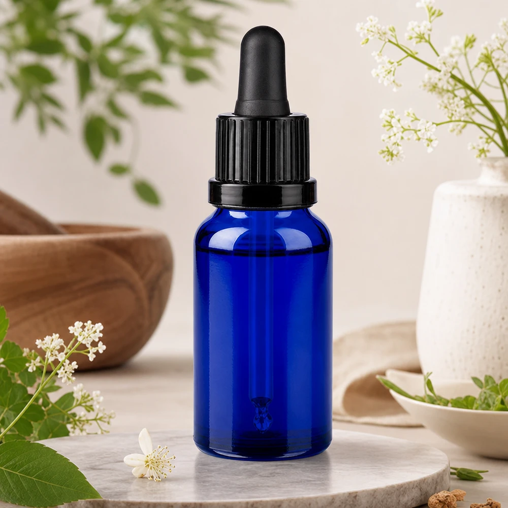 20ml Pipettenflasche schwarz Originalitätsverschluss BlueLine UT18/20 Professionelle 20ml Glasflasche mit Pipettenaufsatz für Labor und Kosmetikhersteller geeignet
