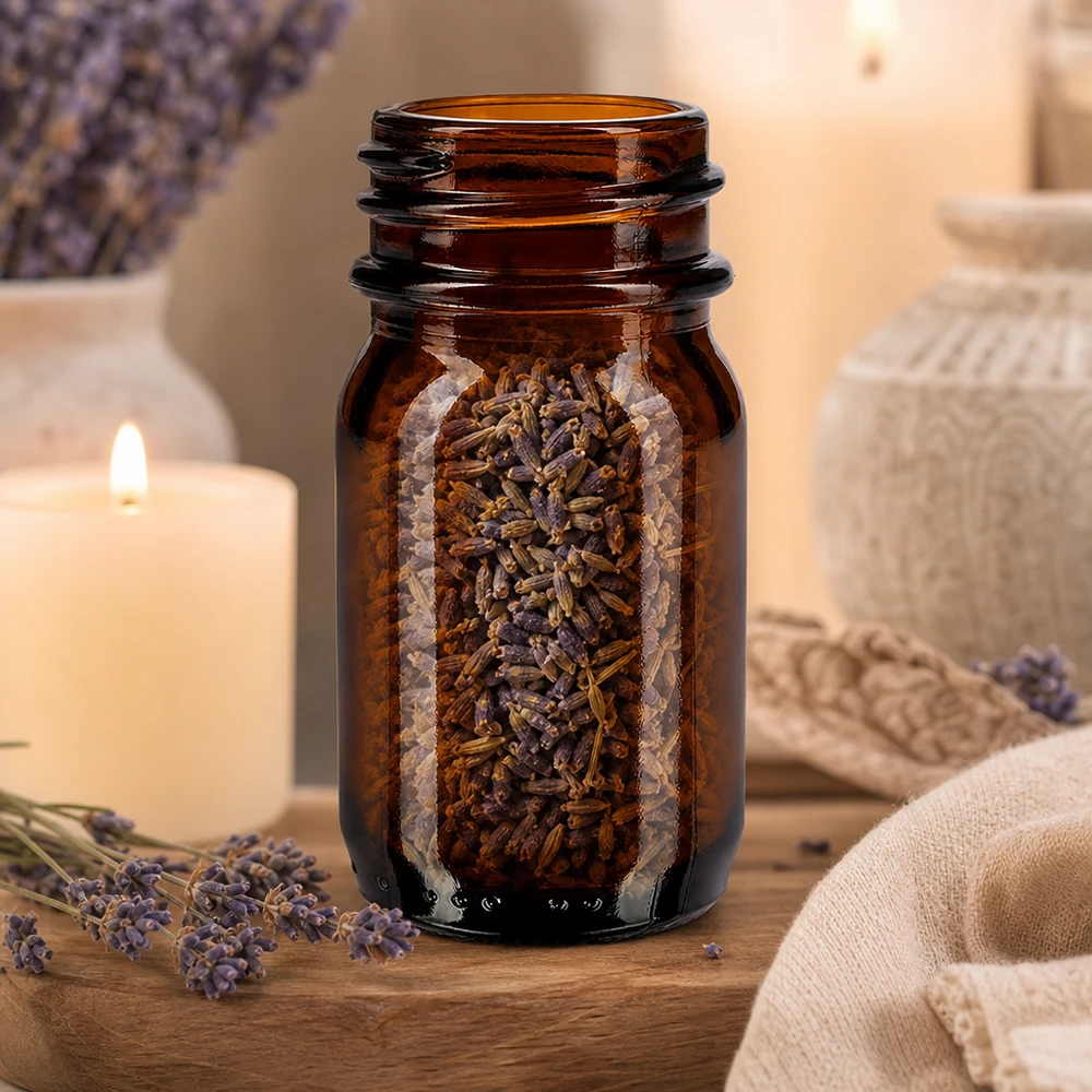 30ml Weithalsflasche Braunglas 30ml Braunglas Weithalsflasche mit weiter Öffnung für Wellness und Spa