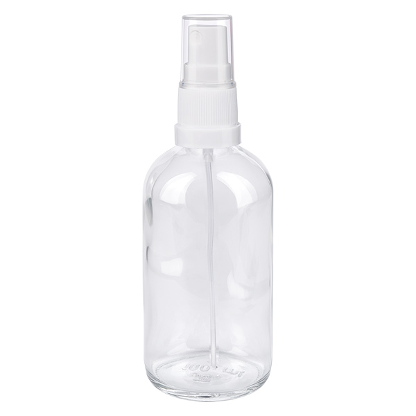 100ml Sprayflasche weiß/transparent Standardverschluss ClearLine UT18/100