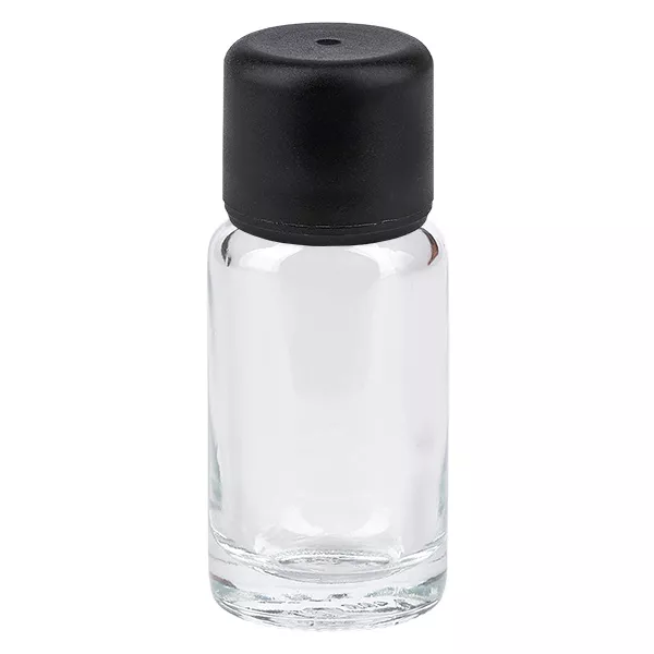 10ml Flasche 6mm Schraubverschluss schwarz Standard ClearLine UT18/10