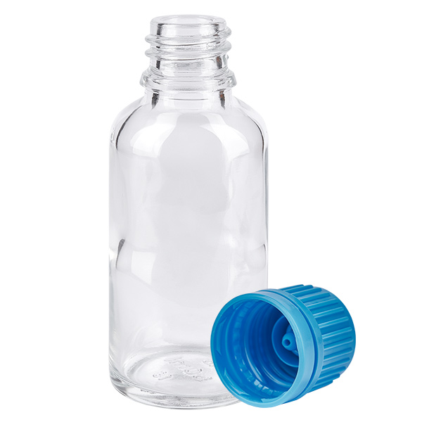 30ml Flasche 11mm Schraubverschluss blau Originalitätsverschluss ClearLine UT18/30 30ml Flasche 11mm Schraubverschluss blau Originalitätsverschluss ClearLine UT18/30