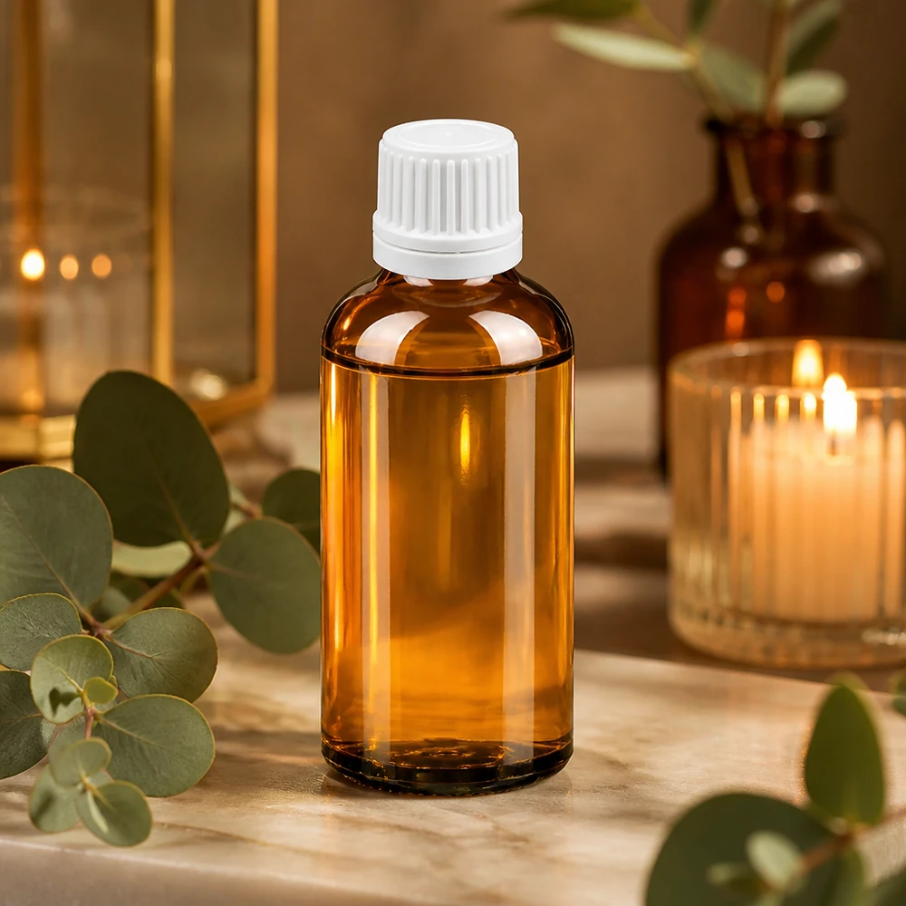 50ml Tropfflasche 0.7mm weiß Originalitätsverschluss BrownLine UT18/50 Nachfüllbare 50ml Glasflasche mit Tropfverschluss für umweltbewusste Kosmetik Anwendung