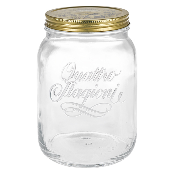 2000ml Rundglas "Quattro Stagioni" mit Deckel