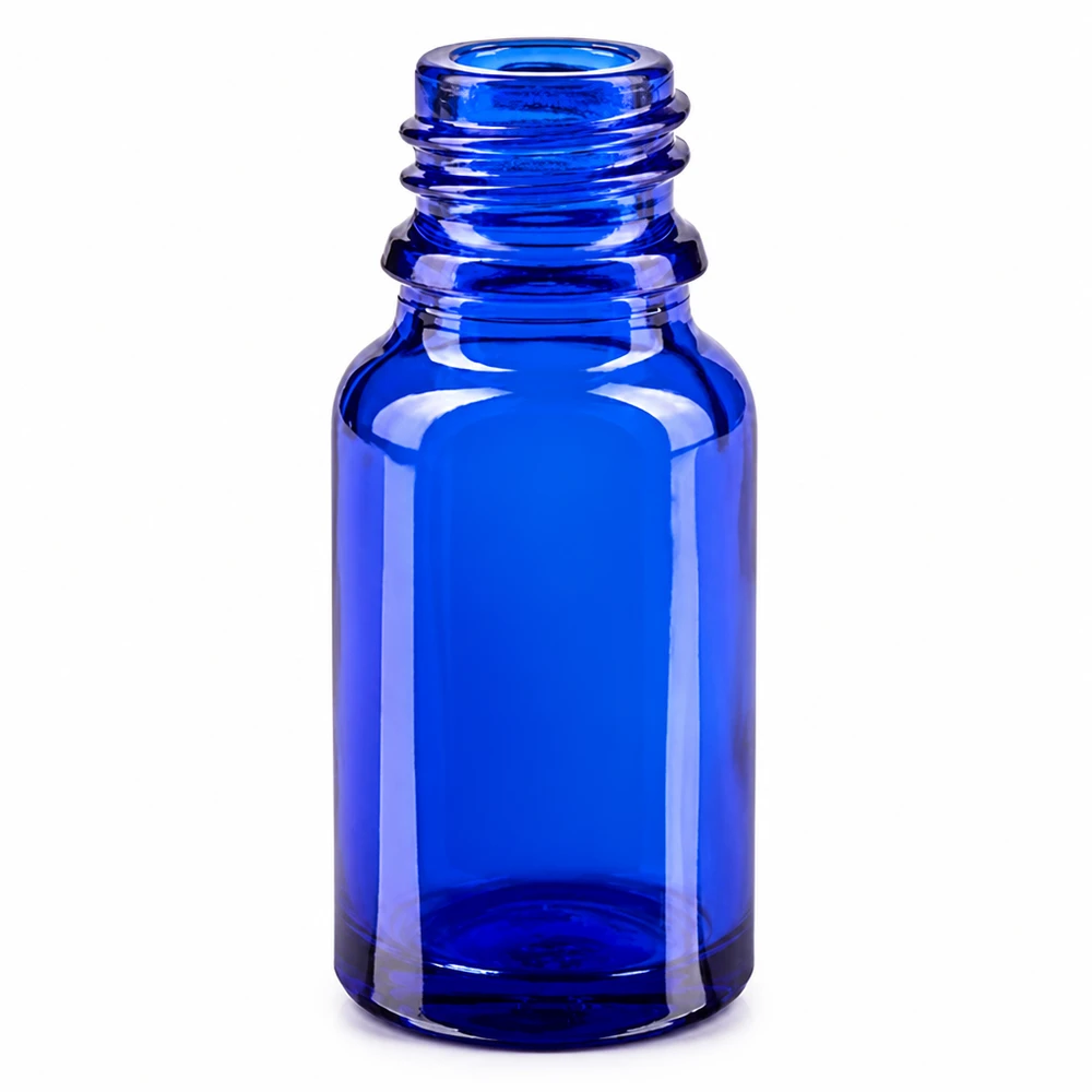 Handliche 10ml blaue Glasflasche BlueLine UT18 10 ideal für Reise und unterwegs