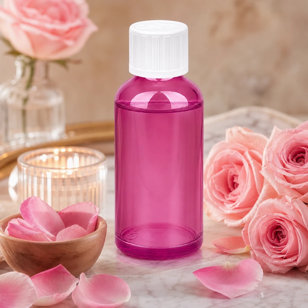 50ml Flasche 11mm Schraubverschluss weiß Standard Kindersicher PurpleLine UT18/50 Premium 50ml Flasche in Purple Line Optik mit sicherem Verschlusssystem